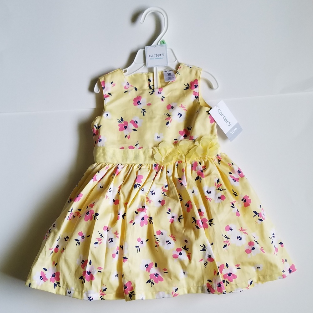 Carters Yellow Floral Spring Dress